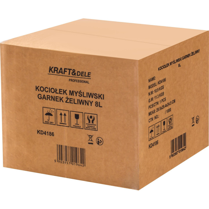 Kociołek myśliwski / Garnek żeliwny 8L KD4186