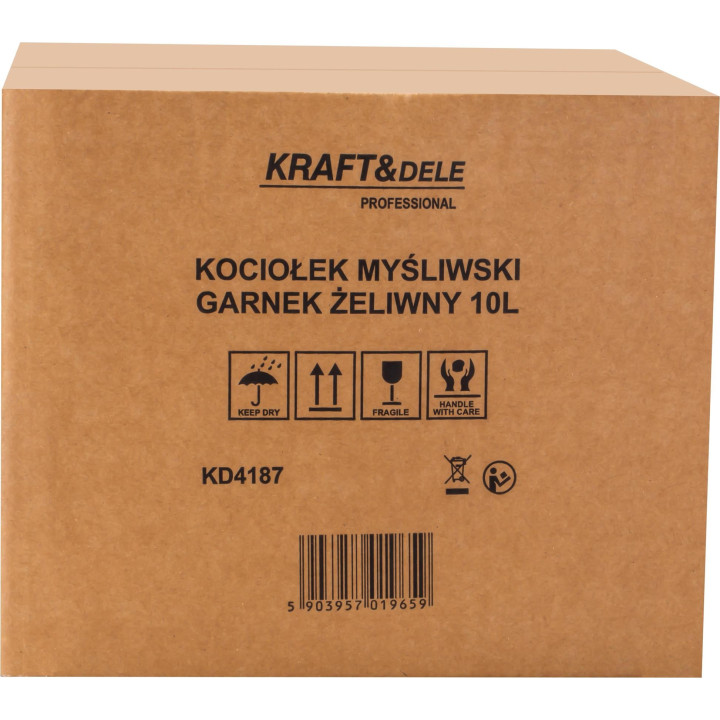 Kociołek myśliwski / Garnek żeliwny 10L KD4187