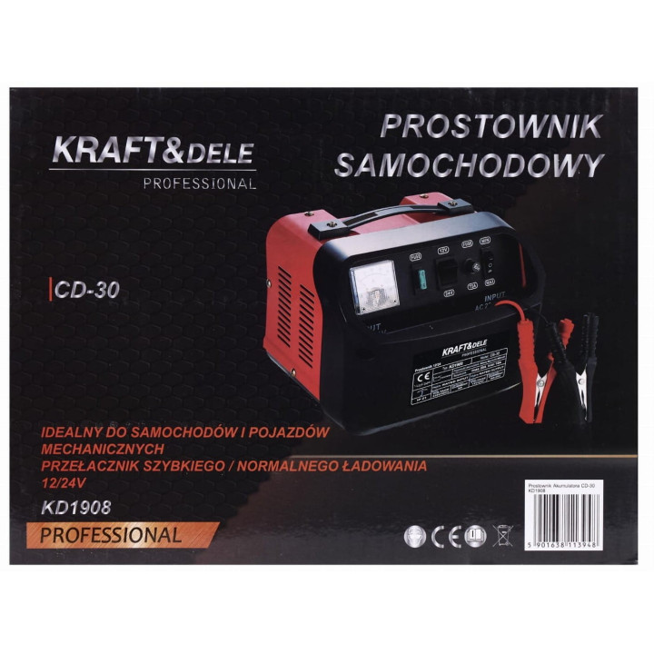 Prostownik samochodowy 12/24V 30A KD1908