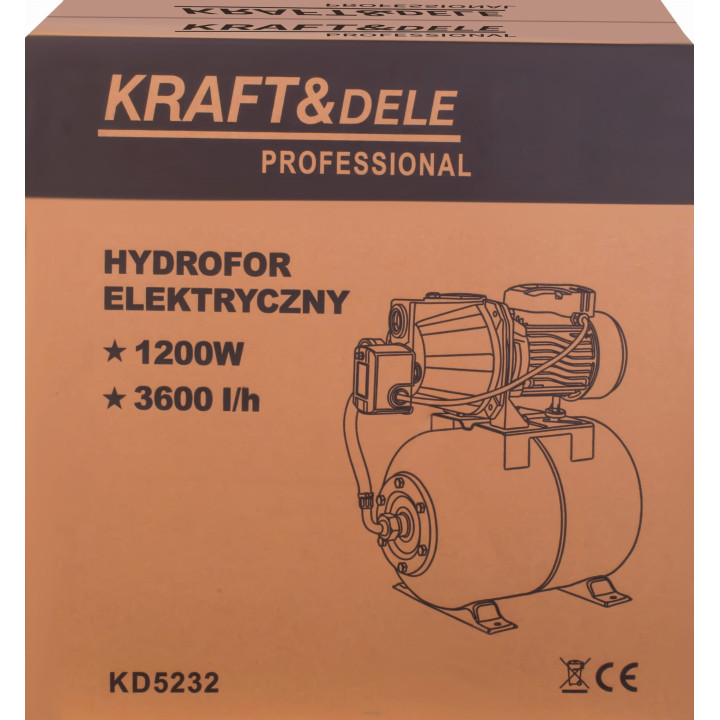 Hydrofor elektryczny 1200W 3600L/h KD5232