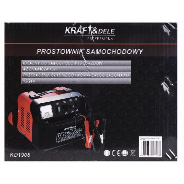 Prostownik samochodowy 12/24V 30A KD1908