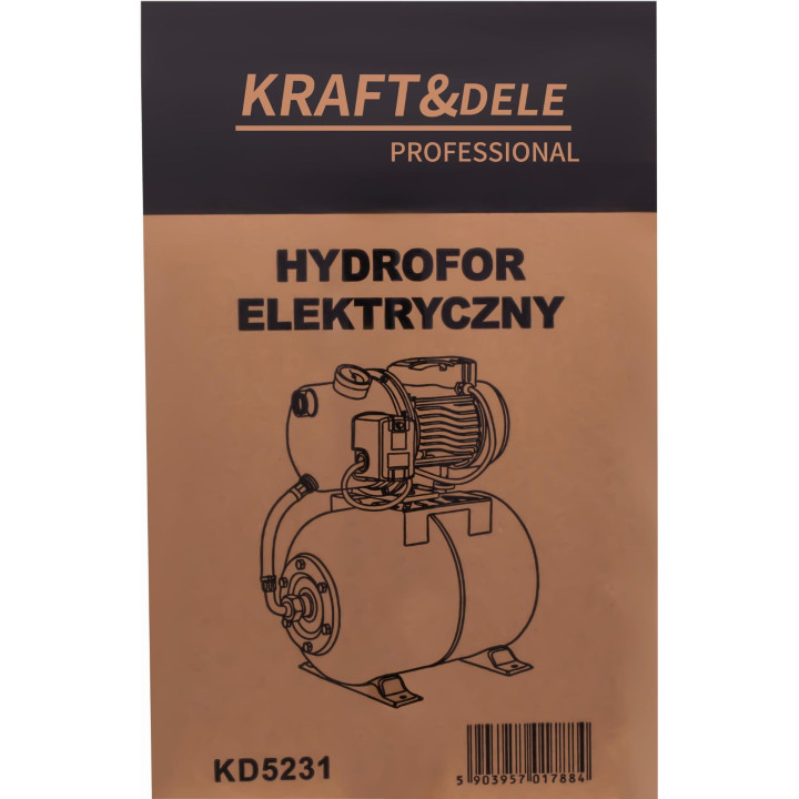 Hydrofor elektryczny do wody 24L 1300W 6000L/h KD5231