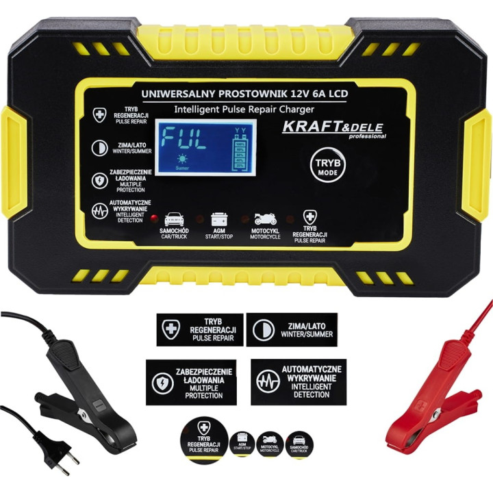 Prostownik uniwersalny 12V 6A KD1290