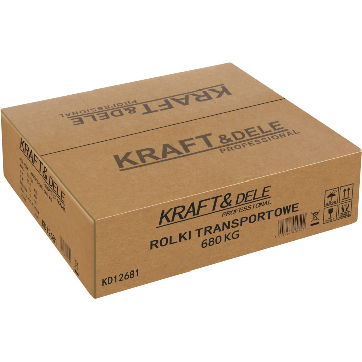 Rolki transportowe warsztatowe 680kg Para zestaw KD12681