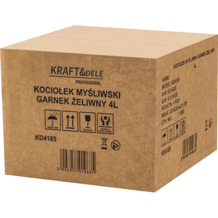 Kociołek myśliwski / Garnek żeliwny 4L KD4185