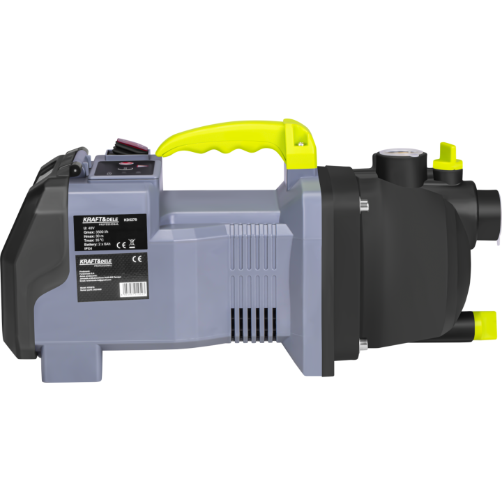 Akumulatorowa pompa ogrodowa 3500L/h 2x6Ah + ładowarka KD5270