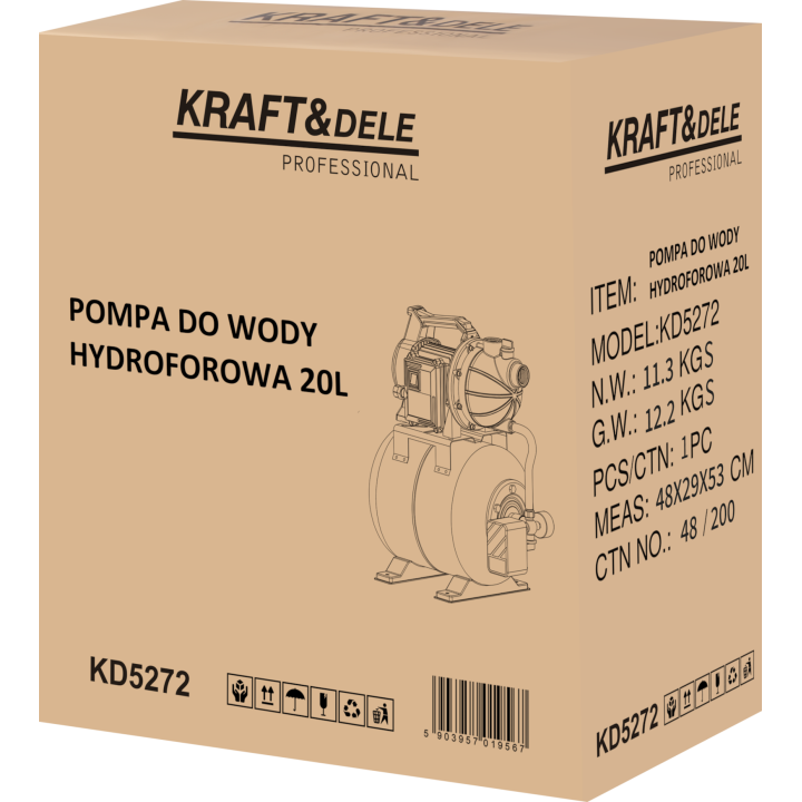 Pompa do wody hydroforowa 20L 1200W 3400L/h KD5272