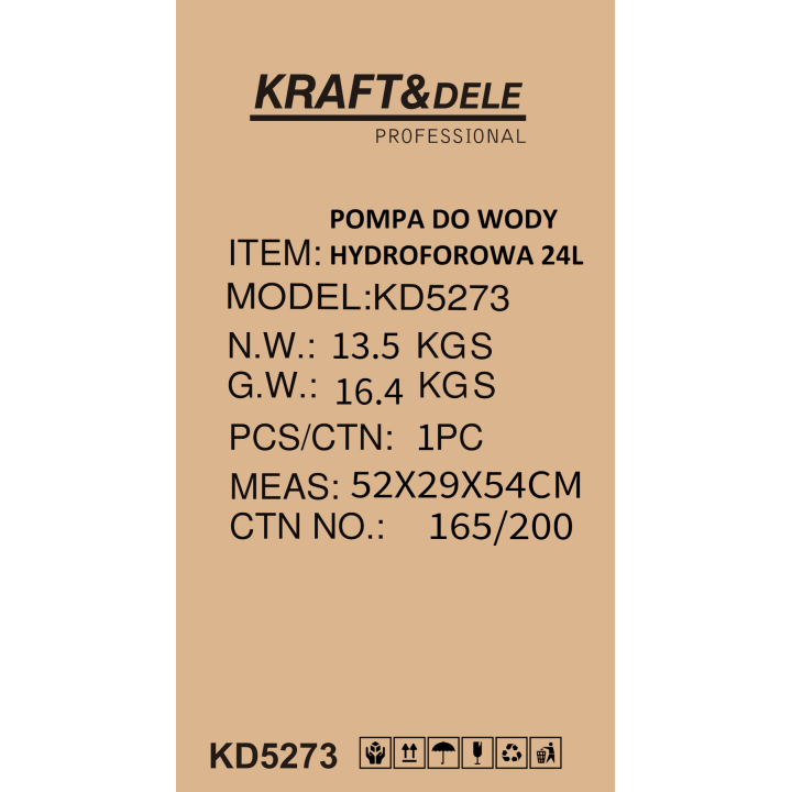 Pompa do wody hydroforowa 24L 1400W 4800L/h KD5273