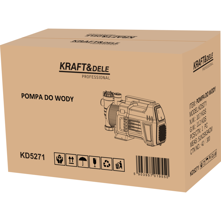 Pompa do wody 1500W 4700L/h KD5271
