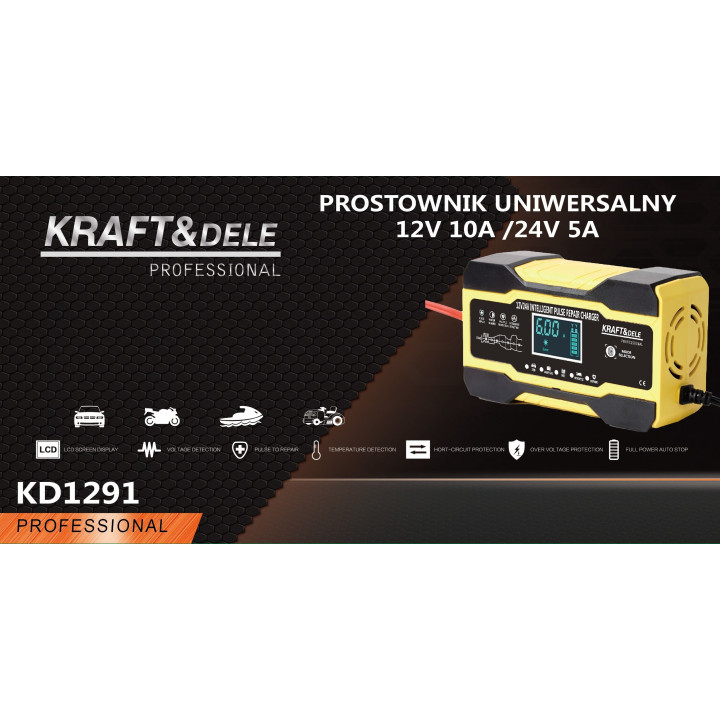 Prostownik uniwersalny 12/24V 10A KD1291