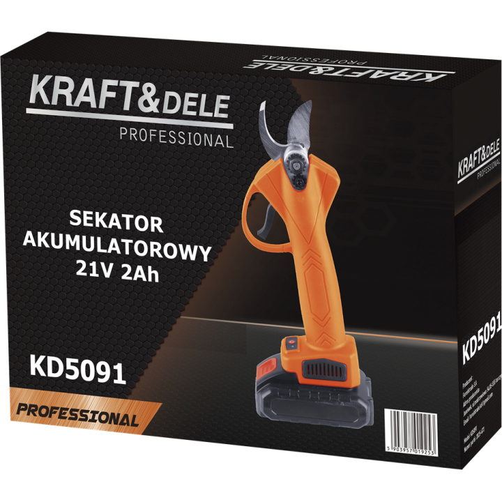 Sekator akumulatorowy 21V 2Ah x 2 szt + ładowarka KD5091