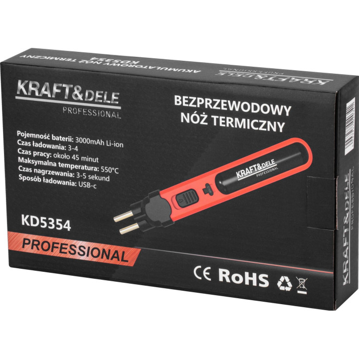 Bezprzewodowy nóż termiczny 3000mAh kD5354