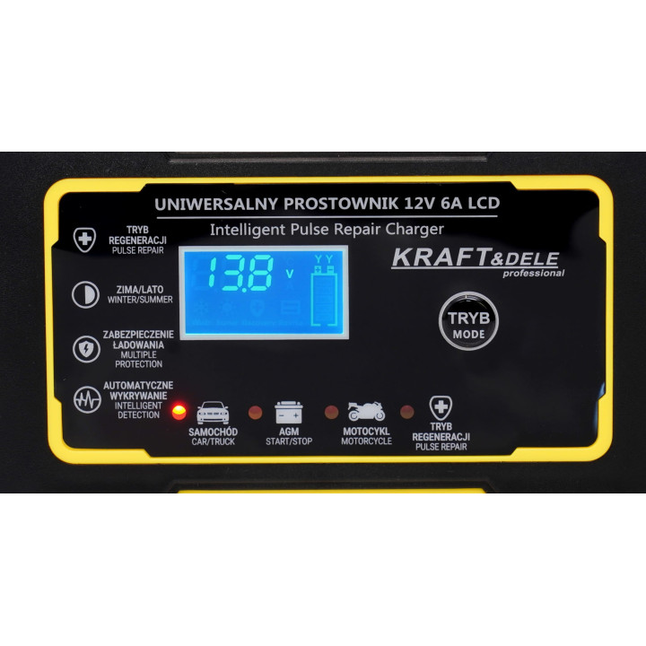 Prostownik uniwersalny 12V 6A KD1290