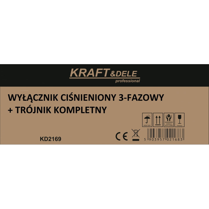 Wyłącznik ciśnieniowy 3-fazowy + trójnik KD2169