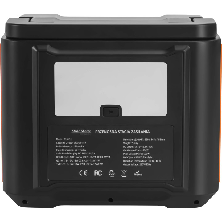 Przenośna stacja zasilania 296Wh / 14,8V KD5531