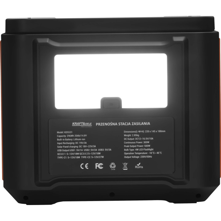 Przenośna stacja zasilania 296Wh / 14,8V KD5531