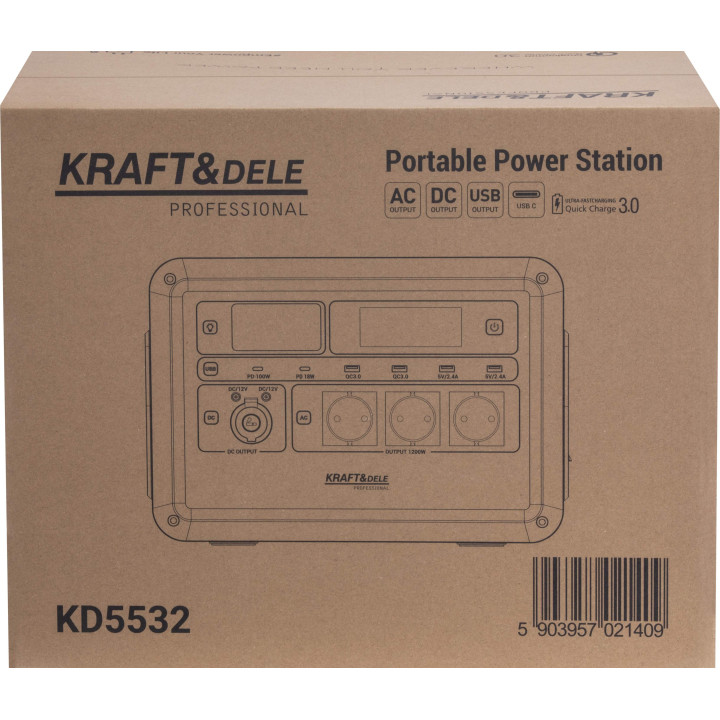 Przenośna stacja zasilania 1152Wh / 25.6V KD5532