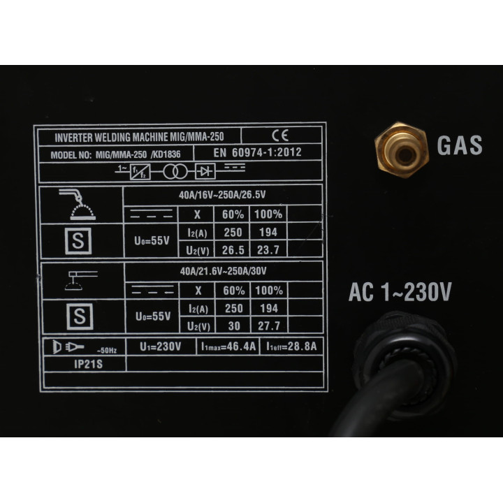 SPAWARKA SERII MIG MMA 250 KD1836