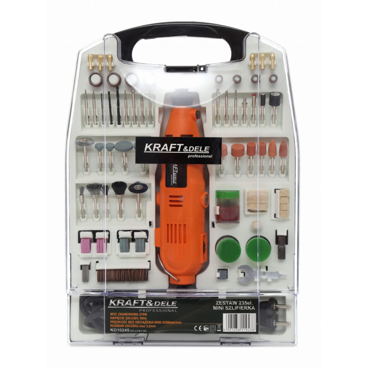 Mini szlifierka 270W KD10245 235elem.