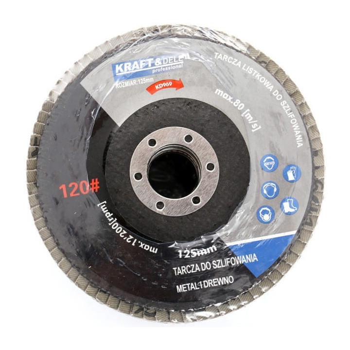 Tarcza listkowa 125mm P60 KD966