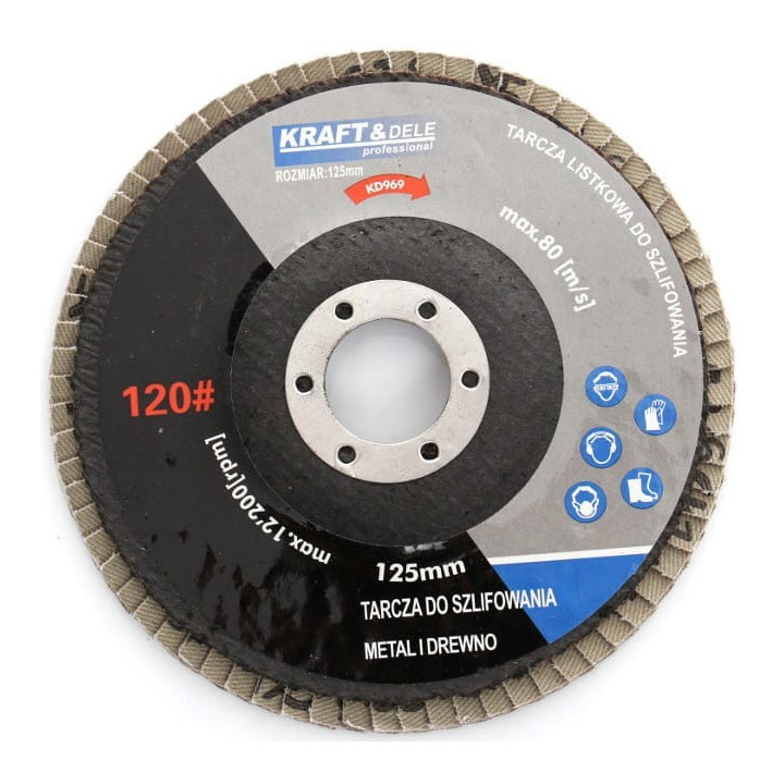 Tarcza listkowa 125mm P120 KD969