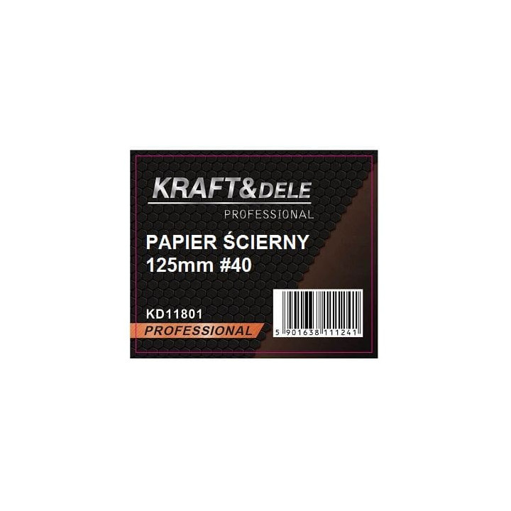 Papier ścierny 50szt. krążek 125mm P40 na rzep KD11801