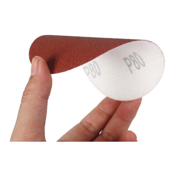 Papier ścierny 50szt. krążek 125mm P80 na rzep KD11803