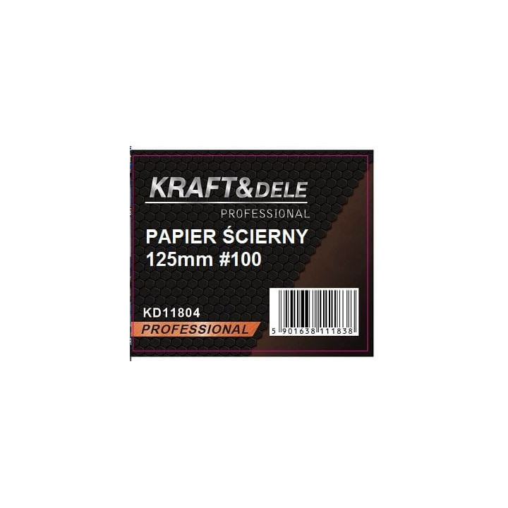 Papier ścierny 50szt. krążek 125mm P100 na rzep KD11804