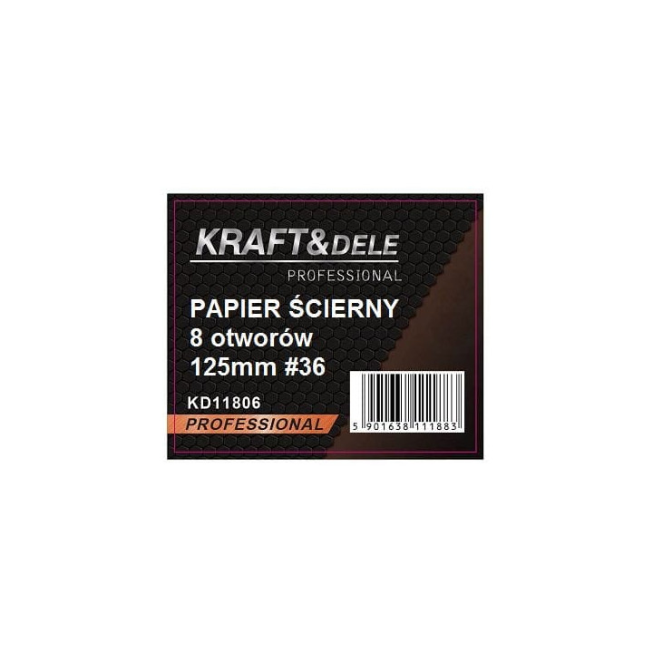Papier ścierny 50szt. krążek 125mm P36 na rzep KD11806