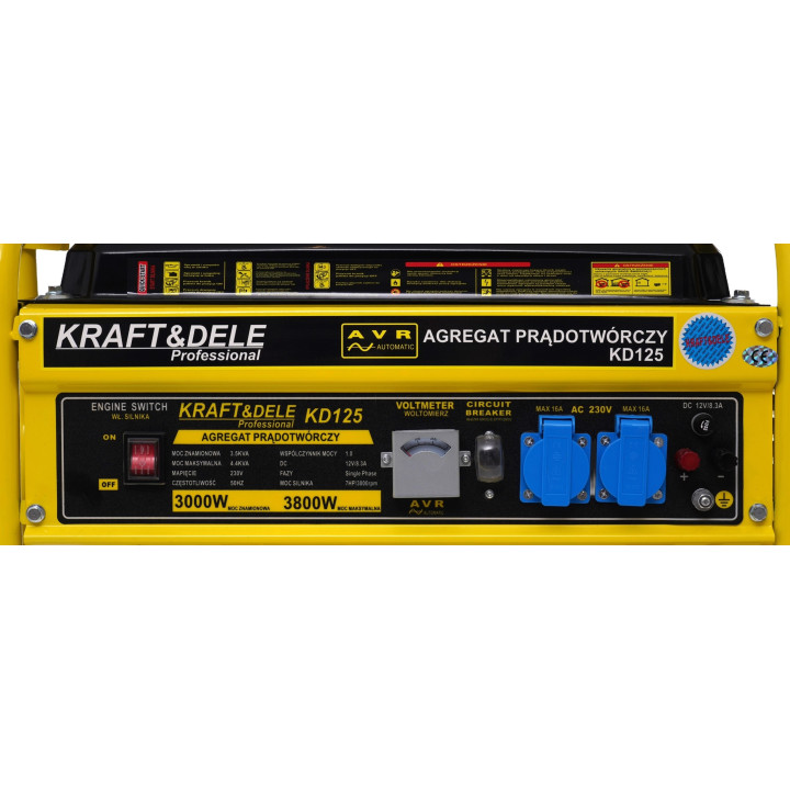 Agregat prądotwórczy 3kW / 3,8kW MAX / 230V KD125