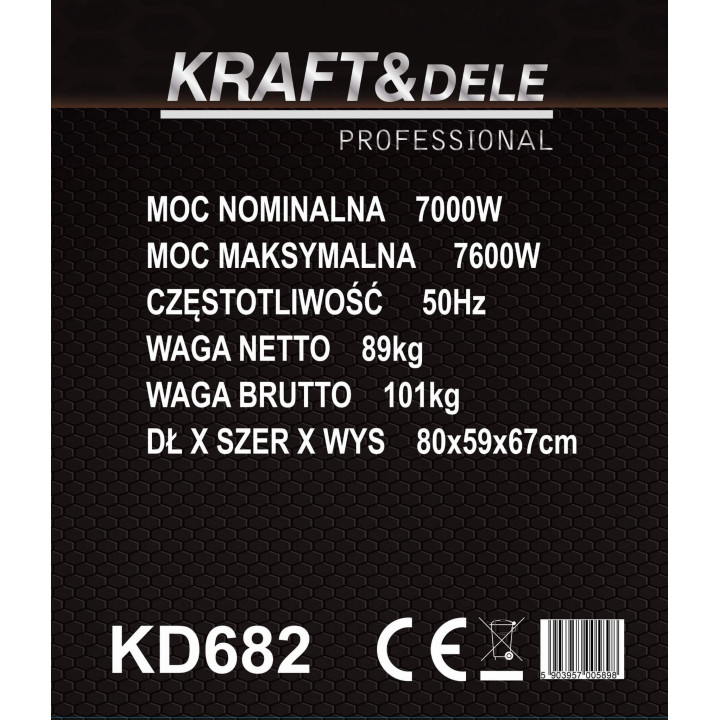 Agregat prądotwórczy inwertorowy 7kW / 7,6kW KD682