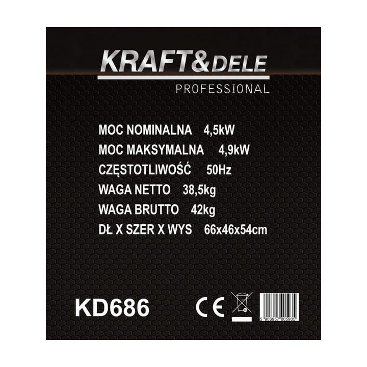 Agregat prądotwórczy inwertorowy 4,5kW / 4,9kW KD686