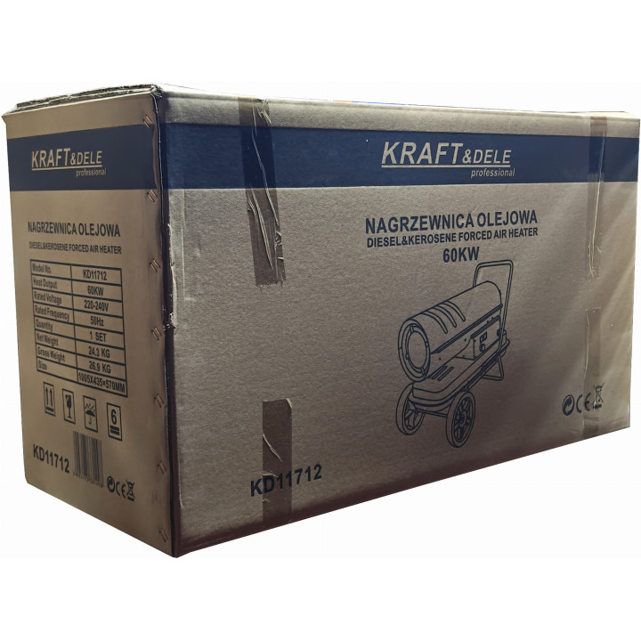 Nagrzewnica olejowa 60KW termostat KD11712