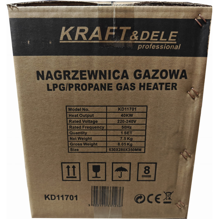Nagrzewnica gazowa 40kW Termostat / Reduktor KD11701