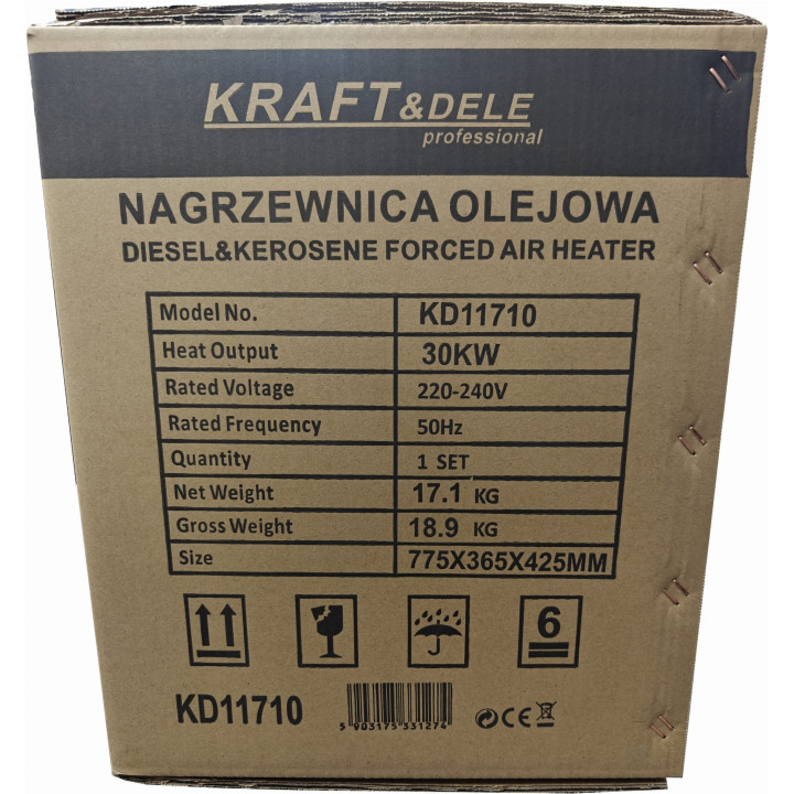 Nagrzewnica olejowa 30kW termostat KD11710