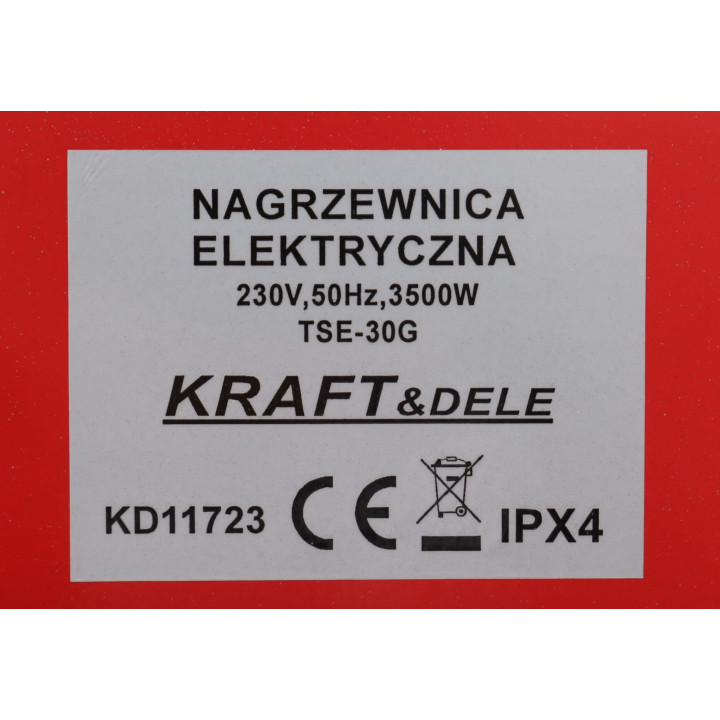 NAGRZEWNICA ELEKTRYCZNA FARELKA 3,5kW KD11723