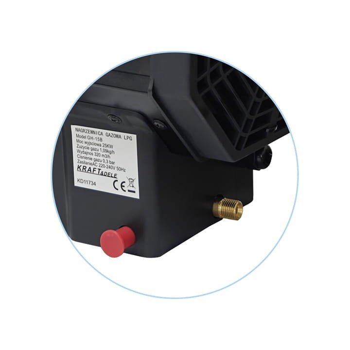 Nagrzewnica gazowa 25kW + reduktor KD11734