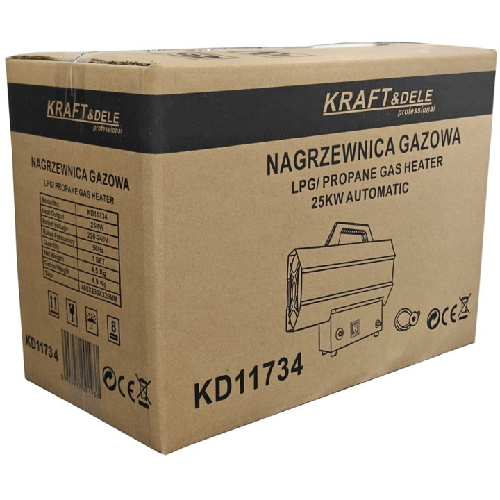 Nagrzewnica gazowa 25kW + reduktor KD11734
