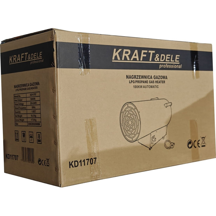 Nagrzewnica gazowa 100kW + reduktor  AUTOMAT KD11707