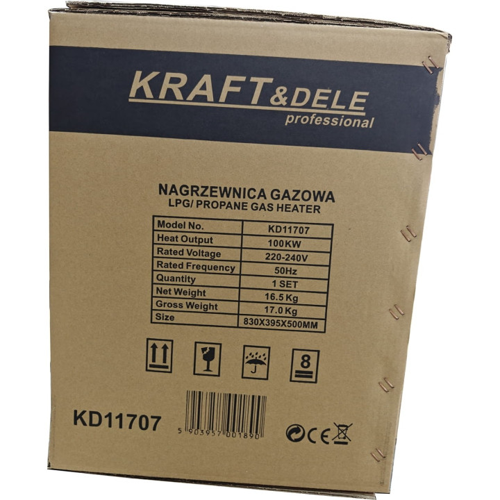 Nagrzewnica gazowa 100kW + reduktor  AUTOMAT KD11707