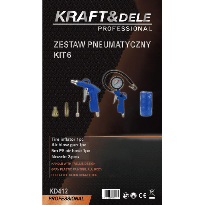 Zestaw pneumatyczny 6 elementów KD412
