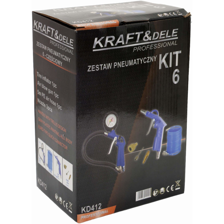 Zestaw pneumatyczny 6 elementów KD412