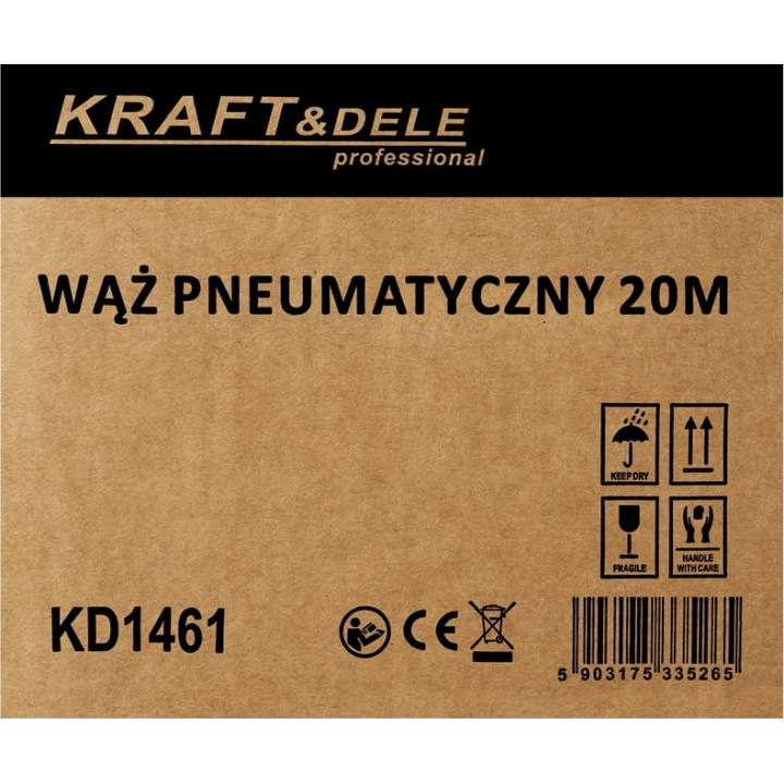 WĄŻ PNEUMATYCZNY ZWIJANY 20M 1/4" KD1461