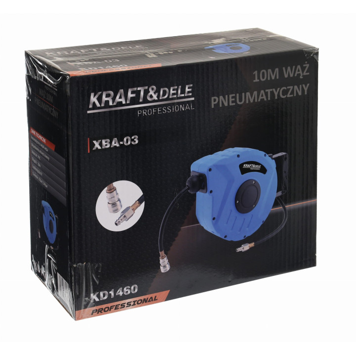 WĄŻ PNEUMATYCZNY ZWIJANY 10M 1/4" KD1460